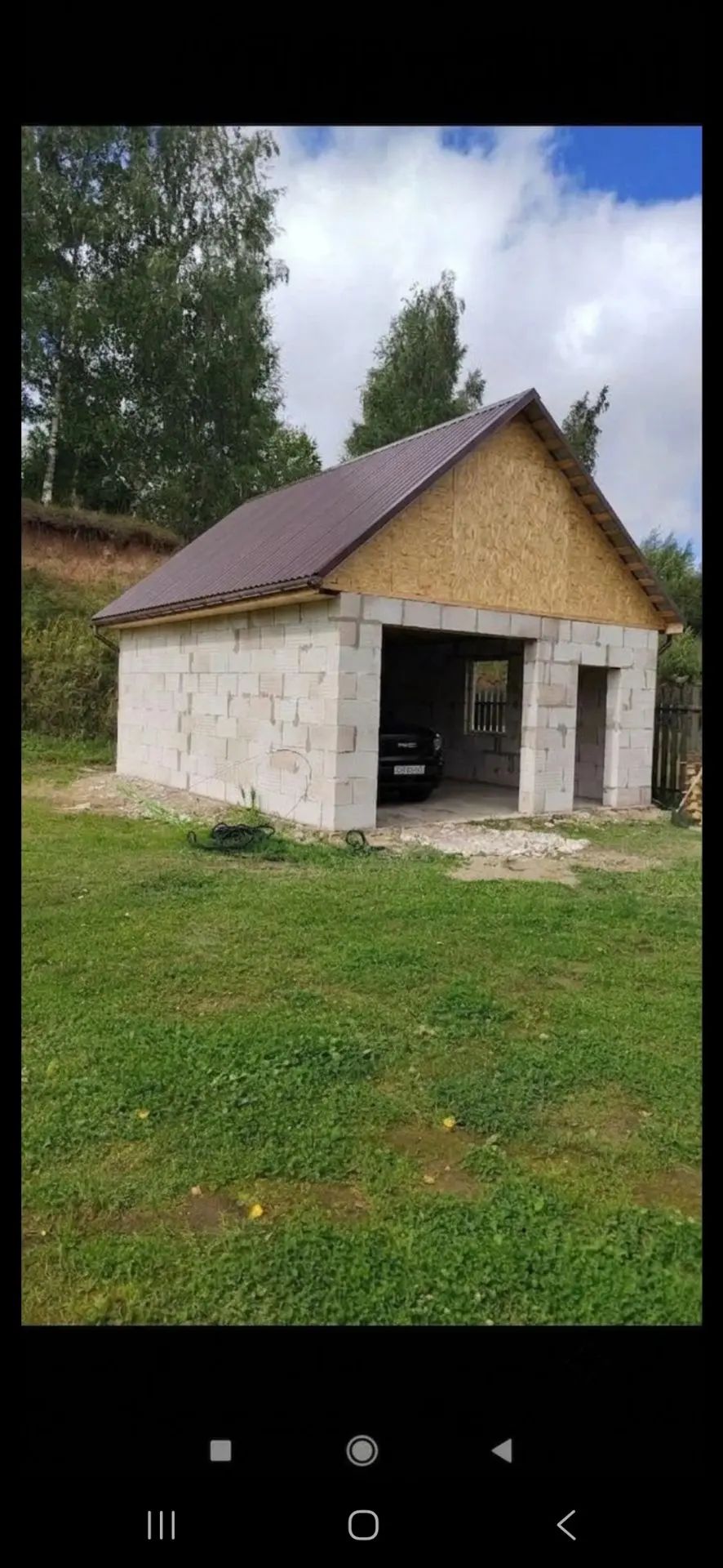 Готовый гараж из блоков